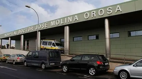 Imagen del acceso al hospital de Lanzarote