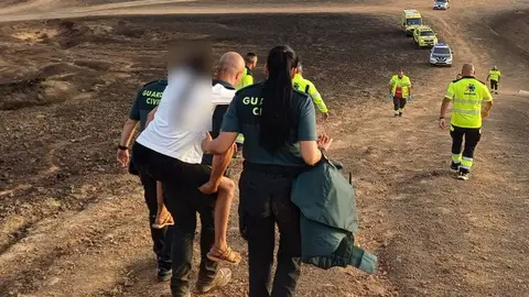 Rescate llevado a cabo por la Guardia Civil.