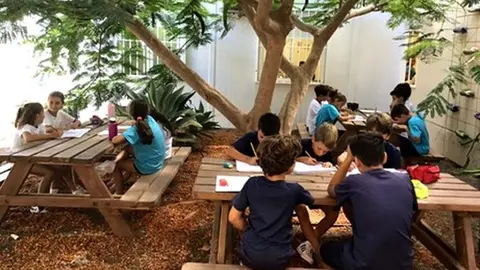 Alumnos del colegio de Costa Teguise