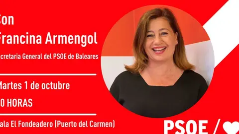 Imagen del cartel anunciador del PSOE