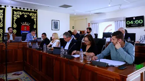 Imagen de los concejales socialistas el pasado viernes en el pleno de Arrecife