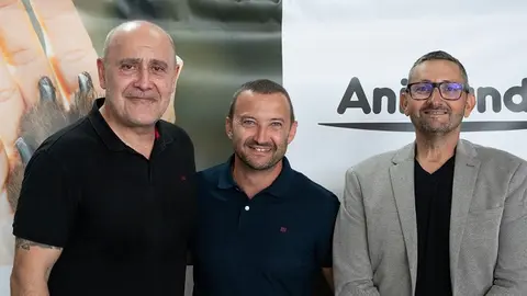 Marcos Lemes junto a Carlos Rodríguez y Ruiman Duarte.