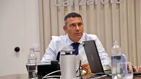 Oswaldo Betancort en la sede del Cabildo de Lanzarote