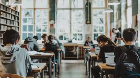 Imagen de un grupo de estudiantes enviada por el Gobierno de Canarias.