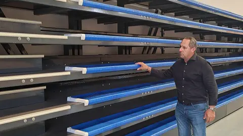 Juan Monzón en el terrero de lucha.