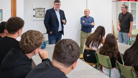 Isidro Pérez en el  IES San Bartolomé.