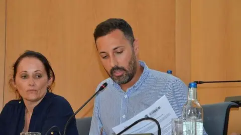 Tomás Silvera durante un pleno celebrado en Tías.