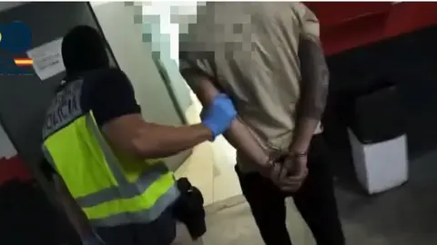Detenido de la Policía Nacional.