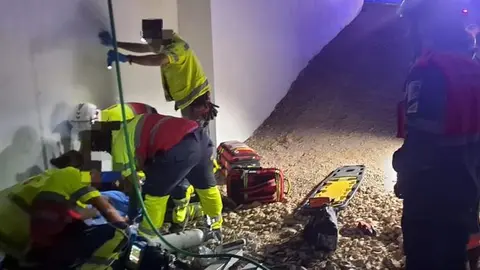 Imagen del hombre precipitado en Teseguite.