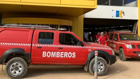 Equipo de bomberos de Lanzarote desplazados a Valencia.