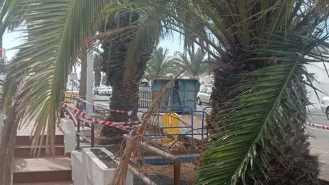 Imagen de este jueves de la obra a primera hora de la mañana.