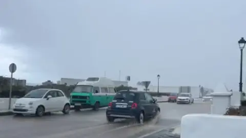 Imagen de archivo de lluvias en Lanzarote.