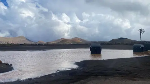 Imagen de este domingo del merendero de Tinajo