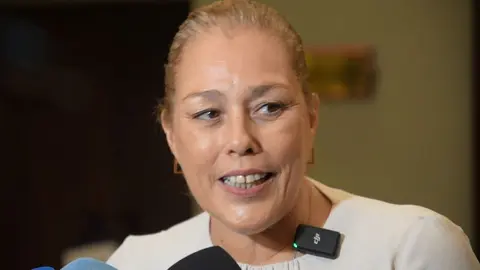 Rueda de prensa de la presidenta del Parlamento, Astrid Pérez.