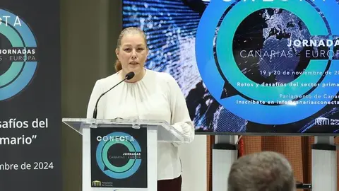 Astrid Pérez, presidenta del Parlamento de Canarias.