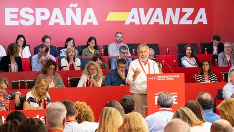 Intervención de Ángel Víctor Torres en el último Comité Federal celebrado en septiembre.