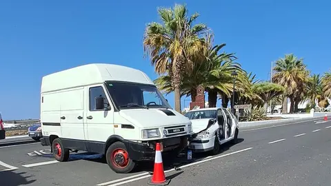 Imagen de los dos vehículos siniestrados