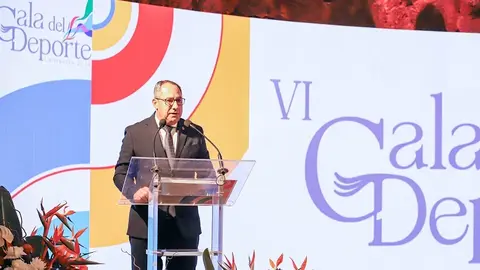 Juan Monzón en la gala del Deporte.