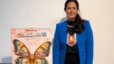 Evelia García en la presentación del Festival Malabharía.