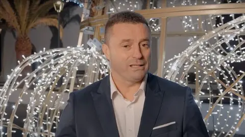 Óscar Noda, alcalde de Yaiza, durante la felicitación navideña.