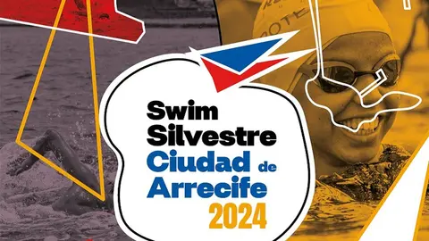 Cartel de la  Swim Silvestre Ciudad de Arrecife, que entra en el calendario de citas deportivas para despedir el 2024.