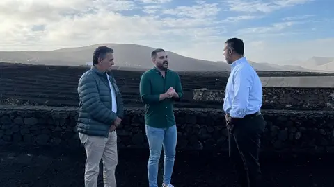 Mateo Ramón, Jesús Machín Tavío y Emilio Machín.