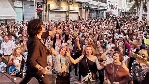 Imagen de la fiesta fin de año del pasado año en  La Plazuela, Arrecife.