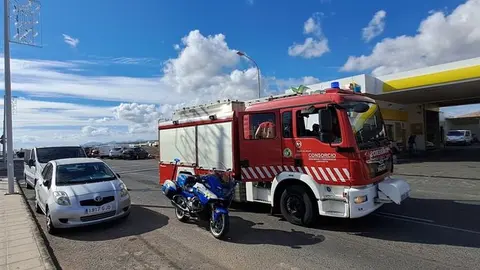Imagen del lugar en el que tuvo que intervenir la Policía Local de Arrecife y los bomberos