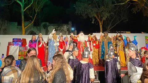 Reyes Magos en su visita a Haría.