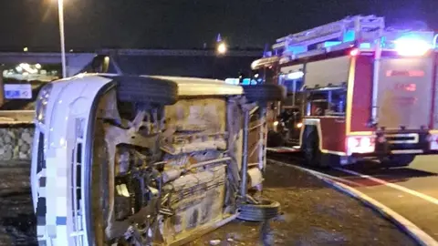 Imagen del estado del vehículo tras el accidente.