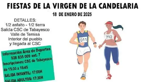 Cartel de la carrera popular de Tabayesco 2025.