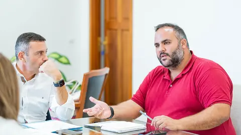 Samuel Martín y el presidente del Cabildo.