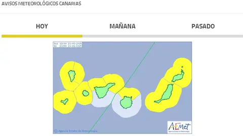Imagen de la Agencia Estatal de Metereología. 
