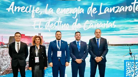 Yonathan de León junto a Eli Merino, Jacobo Medina, Juan Monzón y Héctor Fernández.