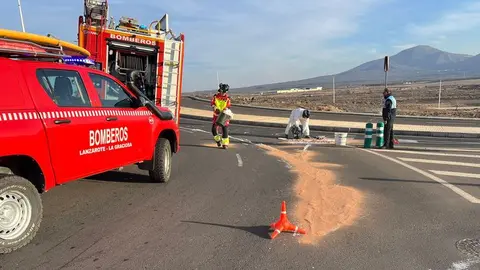Imagen del momento en el que actuaron los bomberos