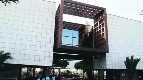 Imagen de la entrada de los juzgados de Arrecife. 