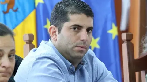 Benjamín Perdomo en un pleno del Cabildo