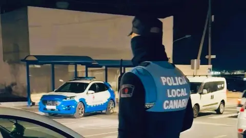 Controles de la Policía Local de Arrecife este pasado fin de semana al centro de Argana 