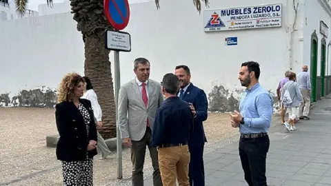 Manuel Domínguez junto a Yonathan de León, Eli Merino y Mario Altube.