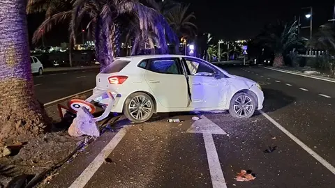 Vehículo tras el choque.