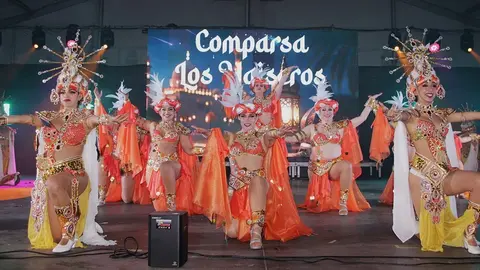 Yaiseros durante la presentación del carnaval de Yaiza en Uga.