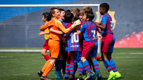 Jugadores del Barça.