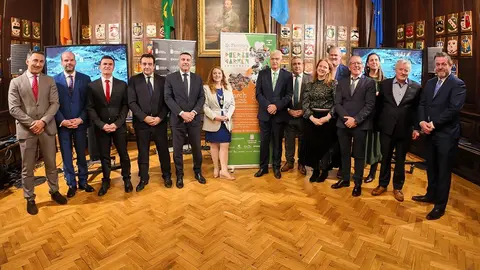 Jose Juan Cruz junto al restro de presentantes de Lanzarote en Irlanda.