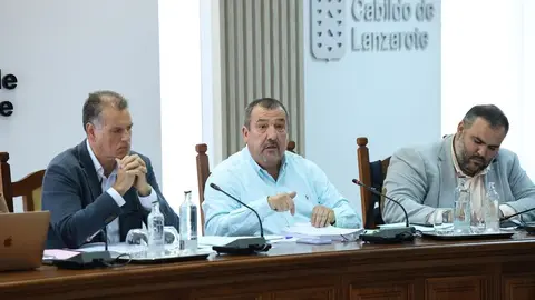 Miguel Angel Jimenez, consejero de Transporte del Cabildo de Lanzarote durante el pleno