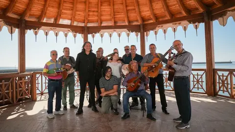 El artista y presentador José Manuel Ramos en el Quiosco de la Música de Arrecife el día de la grabación del programa.
