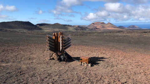 Generador termoeléctrico en el Parque Nacional de Timanfaya.