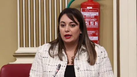 Cristina Calero en una intervención en el Pleno de la Cámara
