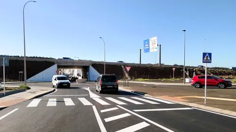 Reabierta al tráfico la vía   por donde discurre la principal circulación entre los barrios de Argana y Titerroy.
