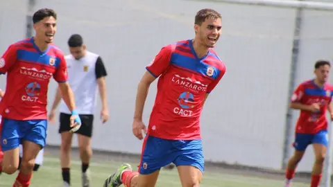 Imagen de la celebración de uno de los tantos de la victoria