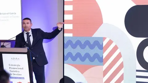 Oswaldo Betancort durante la presentación de la Estrategia Promocional Turística de Destino de Estados Unidos.